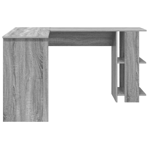 Mesa de canto - Secretária com Armazenamento com prateleira Cinza Sonoma