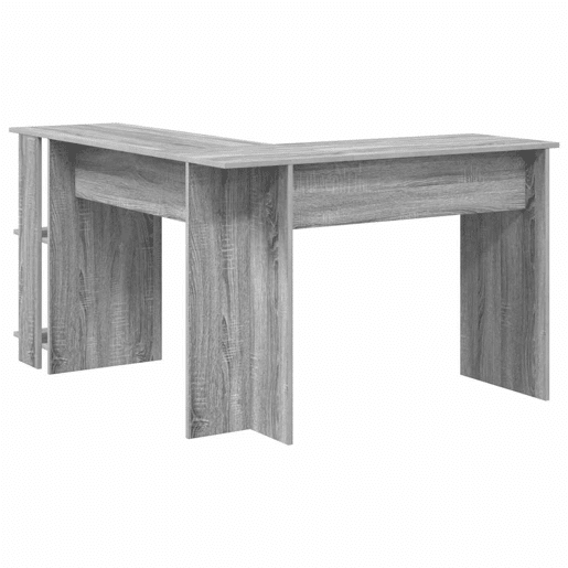 Mesa de canto - Secretária com Armazenamento com prateleira Cinza Sonoma