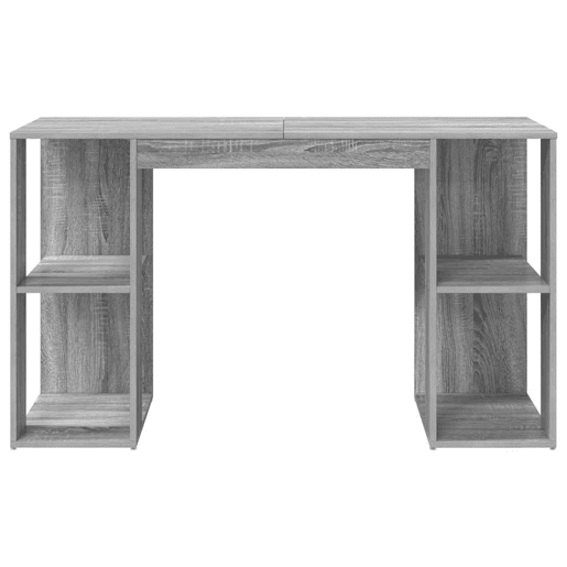 Secretária Escrivaninha de computador - com Armazenamento Cinza Sonoma 130 x 50,5 x 75 cm