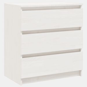 Mesa De Cabeceira - Mesinha De Cabeceira 60x36x64 cm madeira de pinho maciça branco