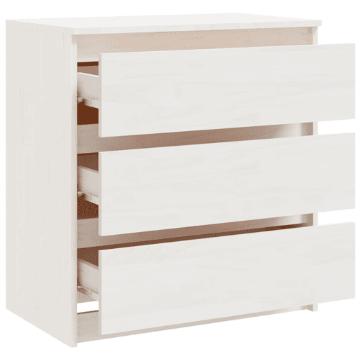Mesa De Cabeceira - Mesinha De Cabeceira 60x36x64 cm madeira de pinho maciça branco