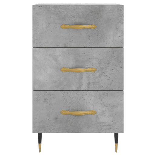 Mesa De Cabeceira - Mesinha De Cabeceira 40x40x66 cm derivados madeira cinza cimento