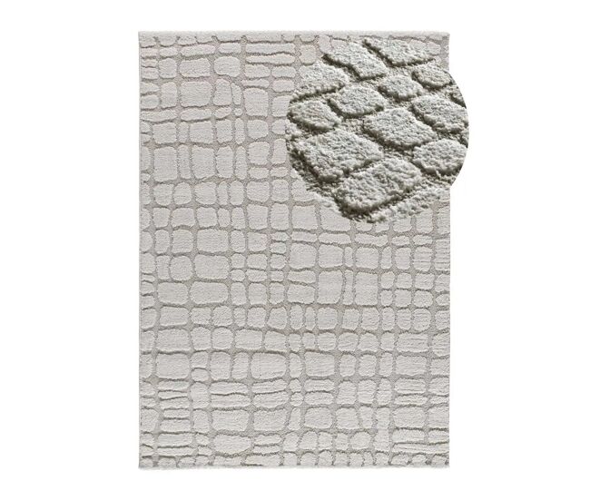 Alfombra escandinavo con relieve gris juno, 126x190 cm - atticgo