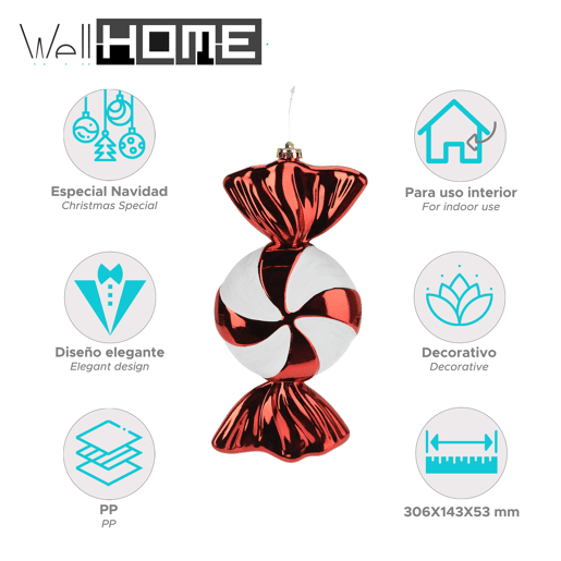 Bola de Natal Well Home Doces para Decoração