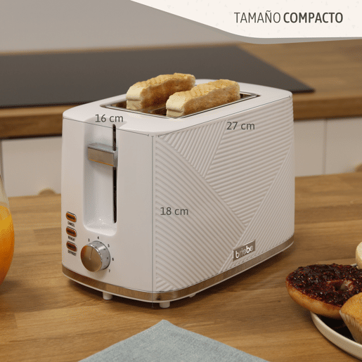 Briebe SKT1170WHT Elegance Conjunto de Torradeira de Pão com Fenda Larga, 2 Fatias + Chaleira Elétrica 1,7L sem Fio, sem BPA, 2200, Branco
