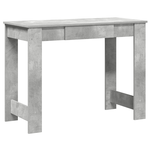 Secretária Escrivaninha de computador - 100x45x75 cm derivados de madeira cinzento cimento
