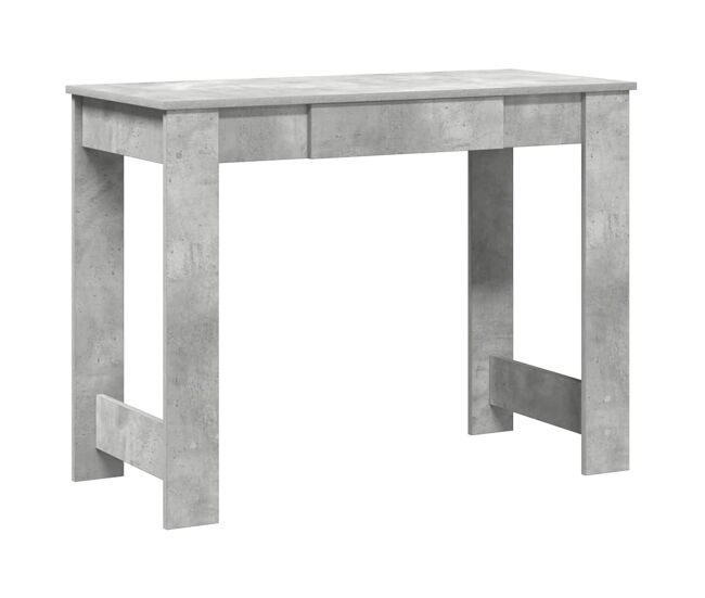 Escritorio - mesa de ordenador de madera contrachapada gris hormigón 100x45x75 cm