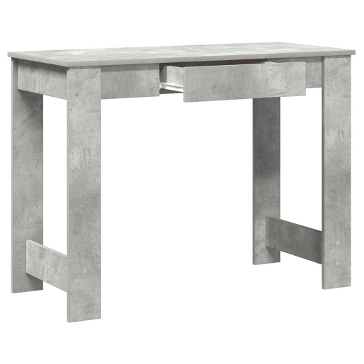 Secretária Escrivaninha de computador - 100x45x75 cm derivados de madeira cinzento cimento