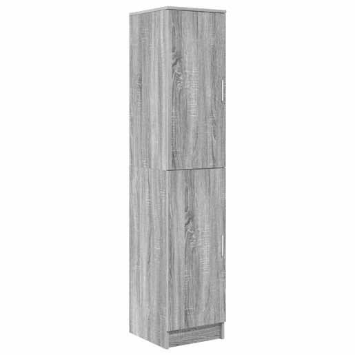 Secretária Escrivaninha de computador - com Armazenamento com prateleira 2 pcs Sonoma cinzento