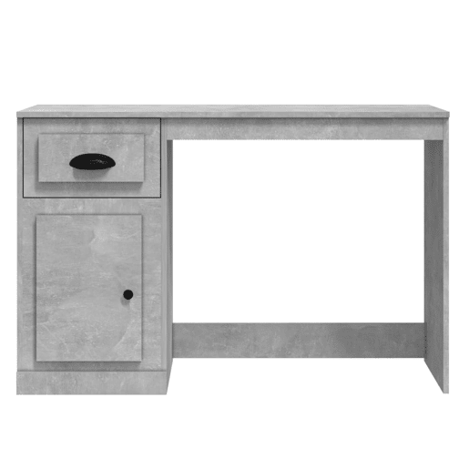 Secretária - Escrivaninha de computador c gaveta 115x50x75 derivados madeira cinza cimento