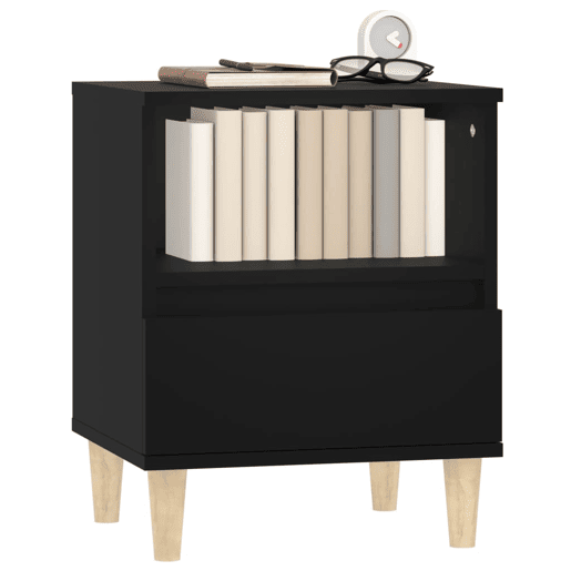 Mesa De Cabeceira - Mesinha De Cabeceira 40x35x50 cm preto