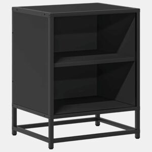 Mesa De Cabeceira - Mesinha De Cabeceira 40x31x50cm derivados de madeira preto e metal