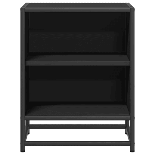Mesa De Cabeceira - Mesinha De Cabeceira 40x31x50cm derivados de madeira preto e metal