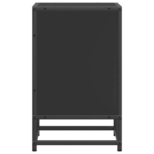 Mesa De Cabeceira - Mesinha De Cabeceira 40x31x50cm derivados de madeira preto e metal