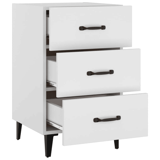 Mesa De Cabeceira - Mesinha De Cabeceira 40x40x66 cm derivados de madeira branco