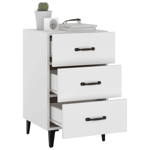 Mesa De Cabeceira - Mesinha De Cabeceira 40x40x66 cm derivados de madeira branco