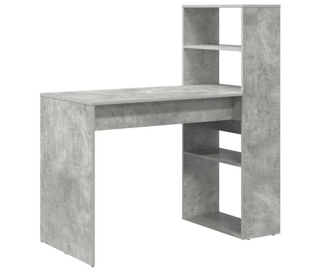 Escritorio - mesa de ordenador gris hormigón 113 x 54 x 120 cm madera contrachapada