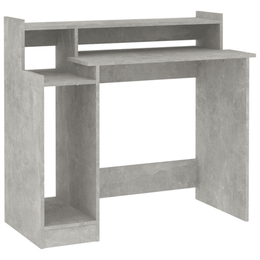 Secretária - Escrivaninha de computador c LED 97x45x90cm derivados madeira cinzento cimento