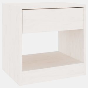 Mesa De Cabeceira - Mesinha De Cabeceira 40x31x40 cm pinho maciço branco