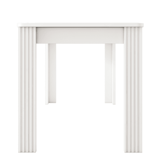Mesa de jantar 120x80 - Moderna, robusta, com quatro pernas, estilo simples - Branca