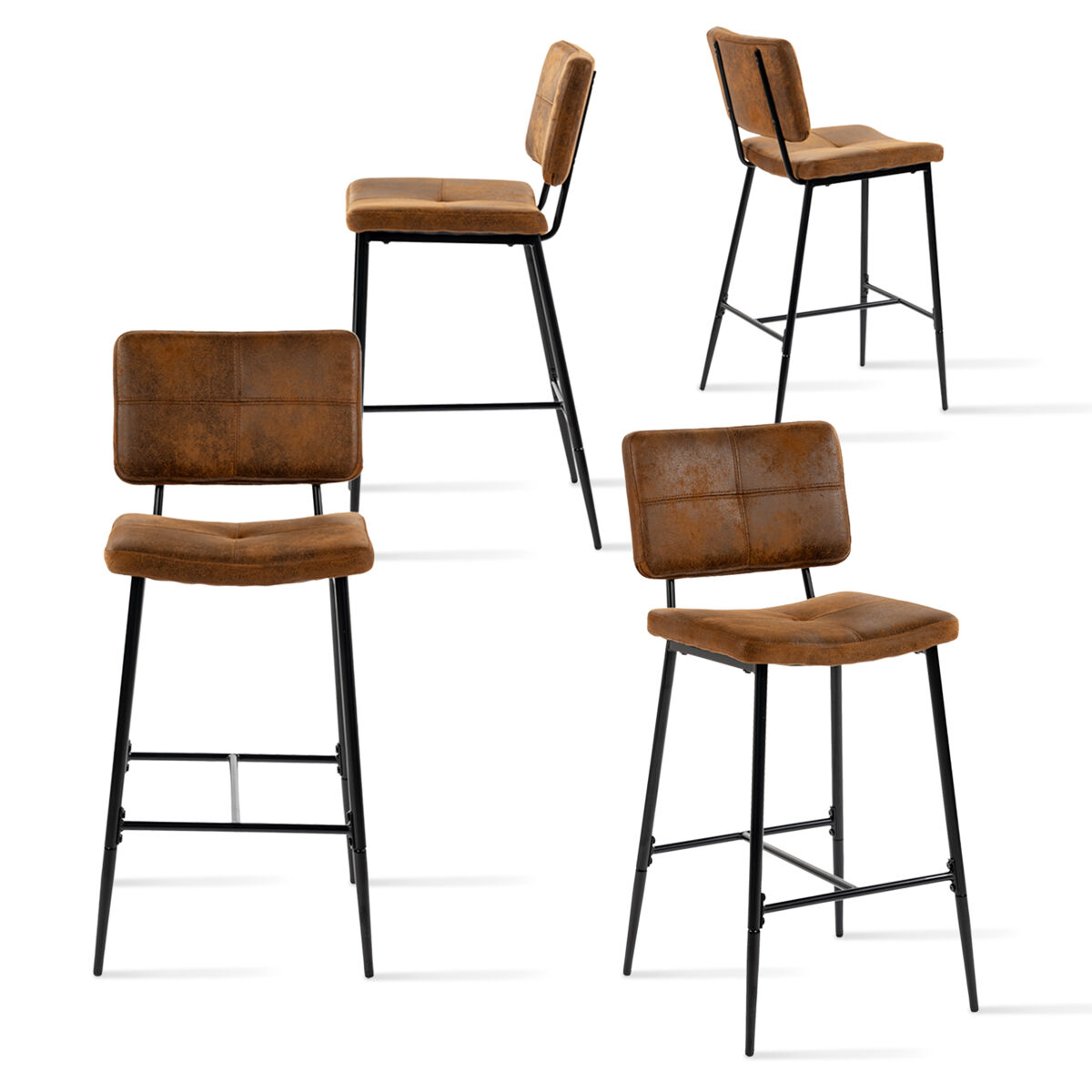 MEUBLES COSY Taburete Alto Confortable Pack 4