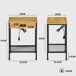 MEUBLES COSY Mesita Auxiliar Con Puerto USB Industrial 38x28 MEUBLES COSY Mesita Auxiliar Con Puerto USB Industrial 38x28 Roble