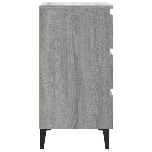 Mesa De Cabeceira - Mesinha De Cabeceira c pernas de metal 40x35x69 cm sonoma cinza