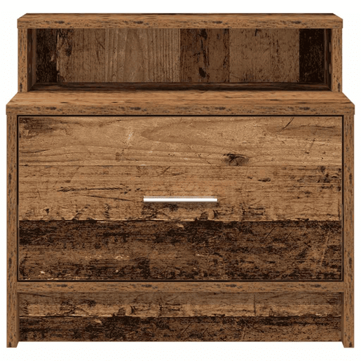 Lote de 2 Mesa De Cabeceira - Mesinha De Cabeceira com gaveta 51x31x47 cm madeira velha
