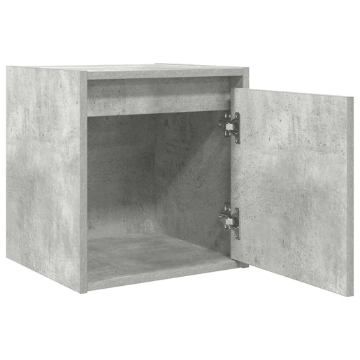Mesa De Cabeceira De Parede Mesinha De Cabeceira - 38x34x40 cm cinza cimento