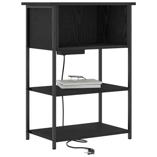 Mesa De Cabeceira - Mesinha De Cabeceira Carvalho preto 55 x 31 x 76 cm