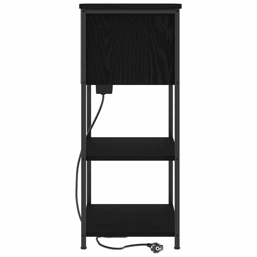 Mesa De Cabeceira - Mesinha De Cabeceira Carvalho preto 55 x 31 x 76 cm