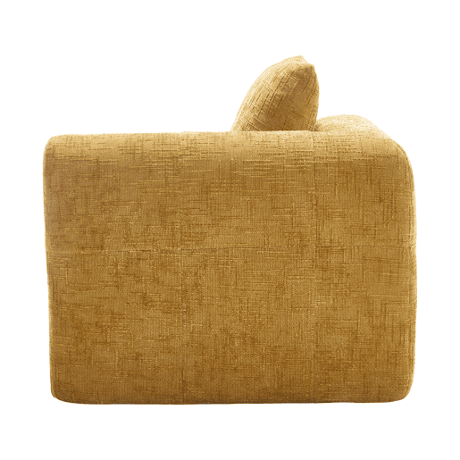 Sofá Chaiselongue confortável - Sem montagem, macio com almofadas e bolsos laterais - Amarelo