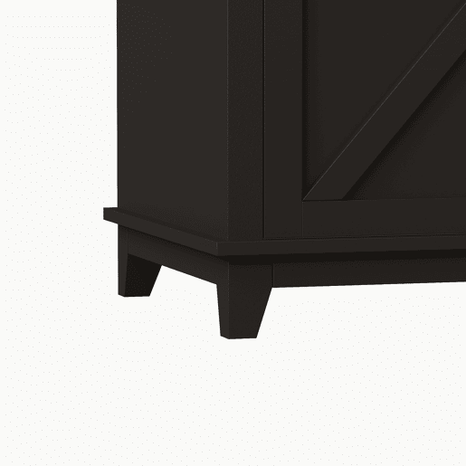 Armário de cozinha 105x38,4x180 cm - Vitrina com prateleiras ajustáveis, aparador com iluminação LED, cores de luz variáveis - Preto