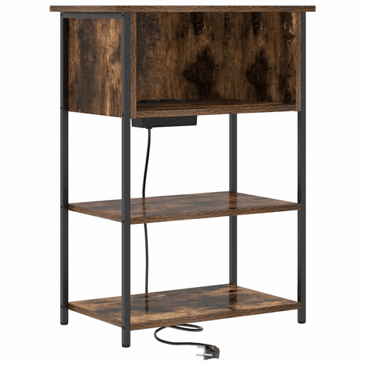 Mesa De Cabeceira - Mesinha De Cabeceira Carvalho fumado 55 x 31 x 76 cm