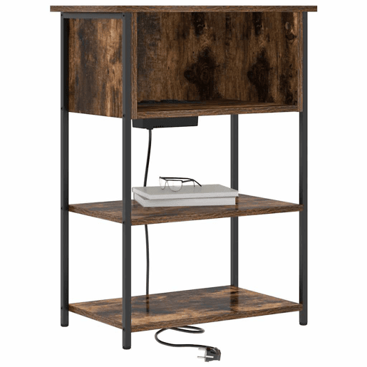Mesa De Cabeceira - Mesinha De Cabeceira Carvalho fumado 55 x 31 x 76 cm