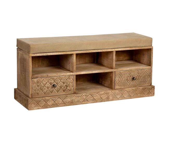 Banco de madera natural 104x33x48