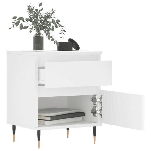 Mesa De Cabeceira - Mesinha De Cabeceira 40x35x50 cm derivados de madeira branco
