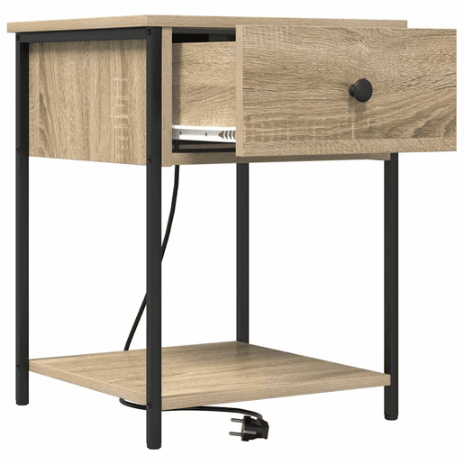 Mesa De Cabeceira - Mesinha De Cabeceira com gaveta Carvalho sonoma 42 x 41 x 56 cm