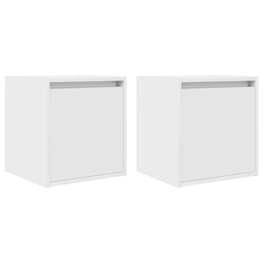Lote de 2 Mesas De Cabeceira - Mesinhas De Cabeceira de parede 38x34x40cm branco