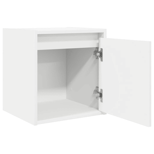 Lote de 2 Mesas De Cabeceira - Mesinhas De Cabeceira de parede 38x34x40cm branco