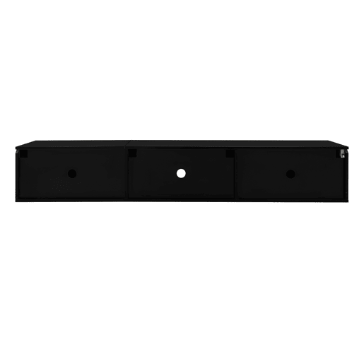 Móvel de TV 180 cm - Superfície brilhante, com iluminação LED de 16 cores, montável na parede - Preto, Branco