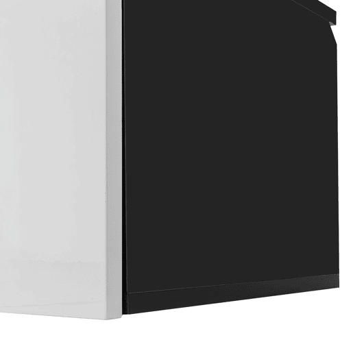Móvel de TV 180 cm - Superfície brilhante, com iluminação LED de 16 cores, montável na parede - Preto, Branco