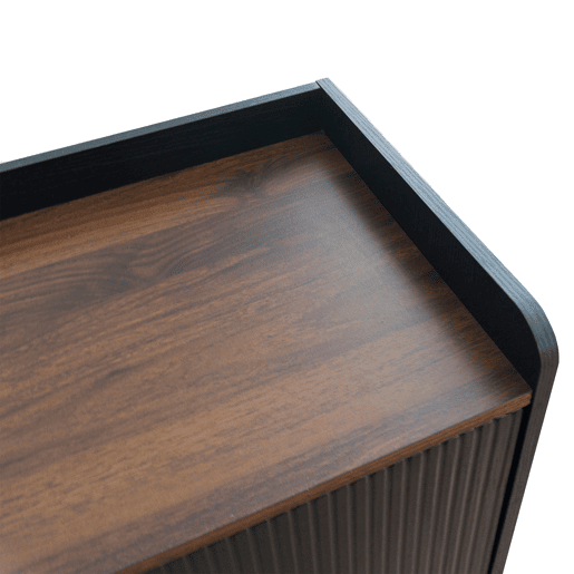 Móvel de TV 160 cm - Com 2 gavetas, 2 portas de correr, design elegante - Preto