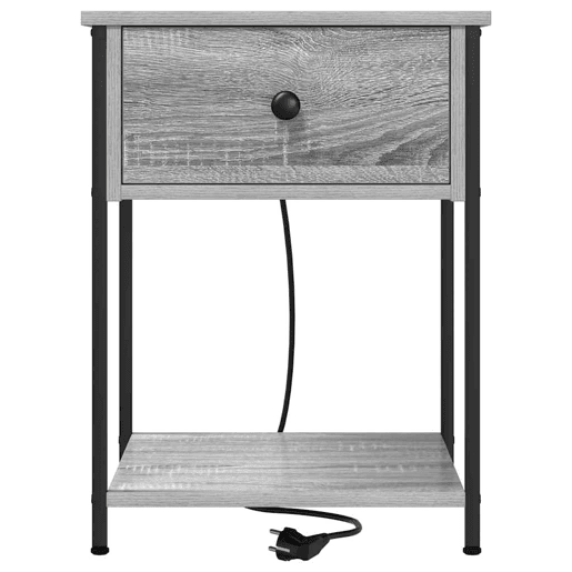 Mesa De Cabeceira - Mesinha De Cabeceira com gaveta Sonoma cinzento 42 x 41 x 56 cm