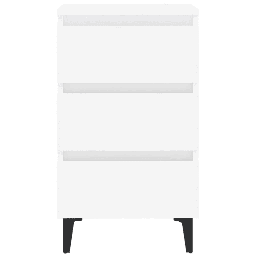 Mesa De Cabeceira - Mesinha De Cabeceira c pernas em metal 40x35x69 cm branco