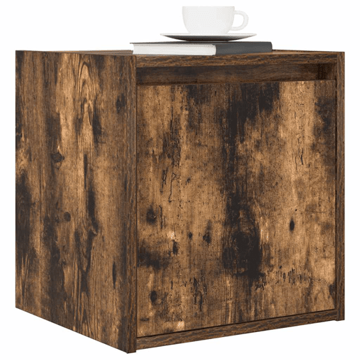 Mesa De Cabeceira De Parede Mesinha De Cabeceira - 38x34x40 cm cor carvalho fumado