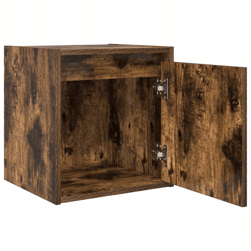 Mesa De Cabeceira De Parede Mesinha De Cabeceira - 38x34x40 cm cor carvalho fumado