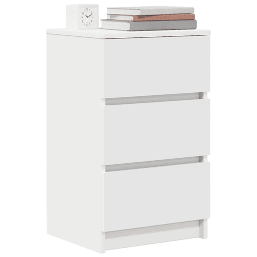 Lote de 2 Mesas De Cabeceira Mesinhas De Cabeceira - 3 gavetas 39x35x65cm branco