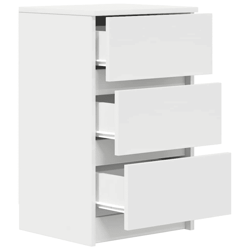 Lote de 2 Mesas De Cabeceira Mesinhas De Cabeceira - 3 gavetas 39x35x65cm branco