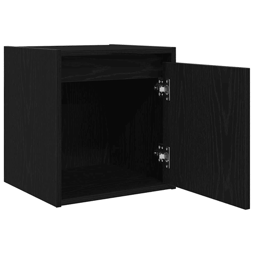 Lote de 2 Mesas De Cabeceira Mesinhas De Cabeceira - de parede 38x34x40 cm preto